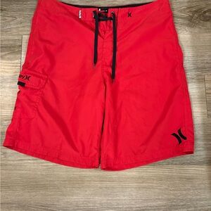 Hurley Men's Vibrant Red Hybrid Shorts